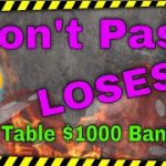 Don’t Pass Craps Strategy Loses on a $25 Table