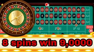 Roulette 8 spins win 9,000 roulette strategy to win #roulette #roulettestrategy #casinogames #casino