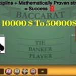 Baccarat winning strategies. Subscriber request 10000$ to 50000$ winnings in baccarat. #baccarat