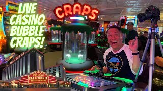 Live Casino Bubble Craps in The California Hotel and Casino in Downtown Las Vegas!