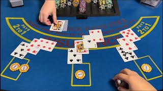 Blackjack | $25,000 Buy In | High Limit Table Play! Crazy Roller Coaster Session!