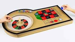 How to Make Mini Casino Roulette Game from Cardboard at Home