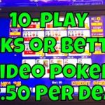 10-Play Jacks or Better Video Poker at $12.50 Per Deal!
