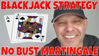 Blackjack Strategy- Christopher Mitchell Plays The No Bust Martingale Strategy For Real Money.