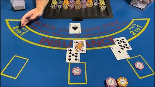 Blackjack | $100,000 Buy In | AWESOME High Roller Session! Large Bets & Lucky Hands!