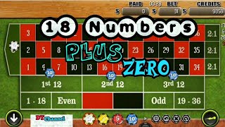 Roulette Strategy to 18 Numbers Plus Zero