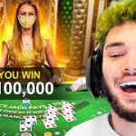 Adin Ross plays a $100,000 BLACKJACK Hand!