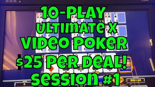 We Play Ultimate X Video Poker For The First Time – $25 Per Spin!