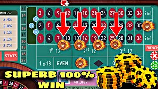 Superb 100% roulette winning strategy || roulette strategy || roulette big win