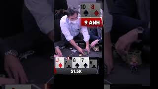 Insane Bluff vs Straight 🔥💰#Shorts #Poker