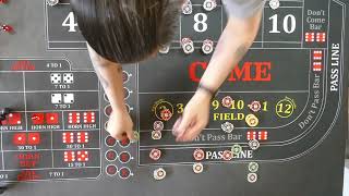 The Most Popular Craps Strategy:  The Iron Cross and Variants performing during a FANTASTIC roll.