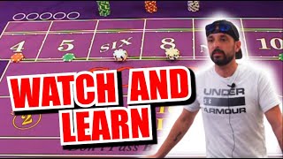 🔥WATCH AND LEARN🔥 30 Roll Craps Challenge – WIN BIG or BUST #144