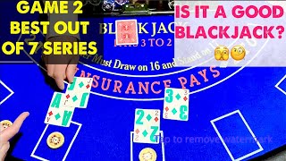 $40,000 Blackjack Session! BEST OUT OF 7 SERIES ~ GAME 2 ~ PLAYER VS DEALER ~ HIGH ROLLER SESSION!