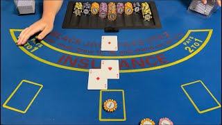 Blackjack | $100,000 Buy In | EPIC High Limit Table Session! Risky $50,000 All In Bet!