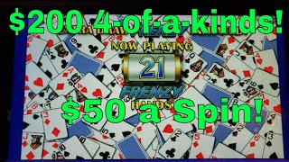 Extra Draw Frenzy Video Poker – $200 Quads!