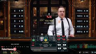 CRAZY RUN ON ONLINE CRAPS  $600 to $6000  MASSIVE WIN on 12 and 2 This guy is crazy!!