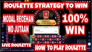 ✅100% WIN ROULETTE✅ROULETTE STRATEGY TO WIN✅HOW TO PLAY ROULETTE✅BEST ROULETTE STRATEGY✅LIVE CASINO