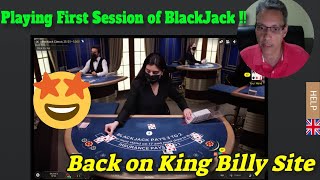 King Billy BlackJack Online Session 12-13-2021: Basic Strategy, Card Counting and True Count!