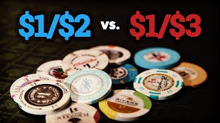 $1/$2 vs. $1/$3 – Live Poker Differences?
