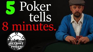 5 Live poker tells in 8 minutes! Seen at 1/2 and 2/5 live poker tables – Detroit Poker Vlog #56!