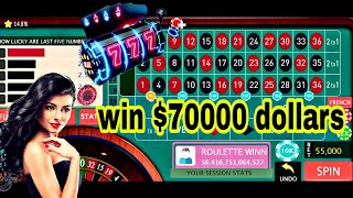 102% Roulette strategy win $70000 dollars | make money online | win money