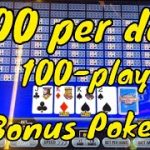 100-Play Video Poker – Betting Up To $100 per Hand!