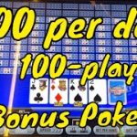 100-Play Video Poker – Betting Up To $100 per Hand!