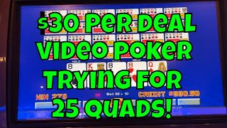 10-Play Extra Draw Frenzy Video Poker at $30 Per Deal – 25 Hand Bonuses!