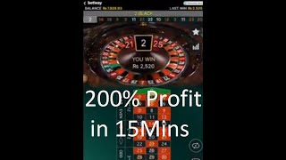 Betway Roulette. 200% Profit in 15 mins of Play. 3K to 9K