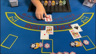 Blackjack | $50,000 Buy In | AMAZING HIGH ROLLER SESSION! Super Lucky Double Blackjack & Large Bets!