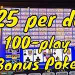 100-Play Video Poker – Betting Up To $125 per Hand!