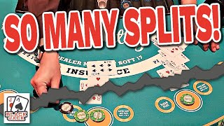 Blackjack | Big Bets on Splits w/Double Deck | 1k Buy In | Vegas Casino 2022