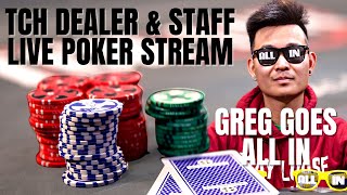 $1/$3 No-Limit Hold’em w/Greg Goes ALL IN on on Commentary | TCH LIVE Dallas