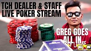 $1/$3 No-Limit Hold’em w/Greg Goes ALL IN on on Commentary | TCH LIVE Dallas