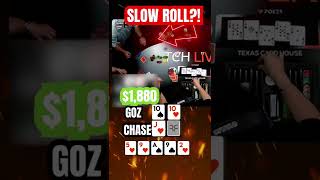 MOST EPIC SLOW ROLL (Not On Purpose!) 🤮🤯 #shorts #poker