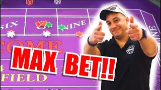 🔥MAX BET🔥 30 Roll Craps Challenge – WIN BIG or BUST #159