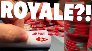 BATTLE ROYALE w/ MULTIPLE MONSTER Hands!! // Texas Holdem Poker Vlog 96