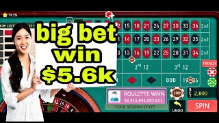 101% new strategy roulette big bet win $5.6k | roulette strategy to win #roulette #jackpot #casino