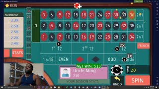 $20 1st/3rd Dozen & High/Low Strategy | Uncle Ming | European Roulette | Roulette Strategy Playlist