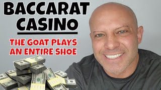 Baccarat Casino- Christopher Mitchell Plays An Entire Shoe Of Baccarat Live.