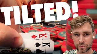 ANNOYED, ON TILT w/ MULTIPLE REBUYS. NOT GOOD !! // Texas Holdem Poker Vlog 99