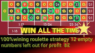 roulette strategy to win