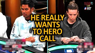 Legendary GAMBLER vs Poker PRO! What can go Wrong? @Hustler Casino Live