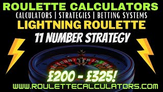Lightning Roulette strategy – 11 number strategy