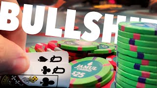 Villain POCKETS CHIPS before GOING ALL-IN & I CALL HIM OUT!! // Texas Holdem Poker Vlog 100