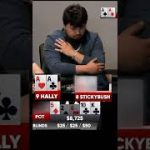 ALL IN w/ACES vs. WILD Gambler for $20,000 💰🤮  #shorts #poker