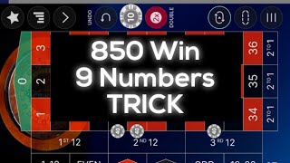 100% Win 500/1k Daily with 9 Numbers Roulette Secret Strategy