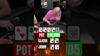 INSANE MIRACLE RIVER CARD?!?! Brutal Poker Cooler? 🤯💰 #shorts #poker