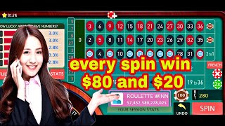 Roulette strategy win $80 and $20 system review | roulette martingale system