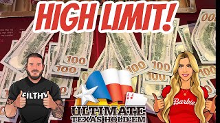 CRAZY HIGH LIMIT ULTIMATE TEXAS HOLDEM!